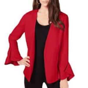 Alfani red bell sleeved blazer